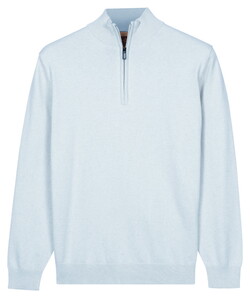 Baileys Uni Color Half Zip Pima Cotton Trui Soft Blue