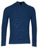 Baileys Uni Color Half Zip Raglan Sleeves Rib Knit Trui Cobalt