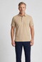 Baileys Uni Color Jersey Cotton Blend Polo Zand