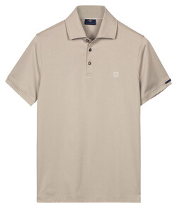 Baileys Uni Color Jersey Cotton Blend Poloshirt Mid Grey