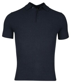 Baileys Uni Color Single Knit Polo Dark Blue