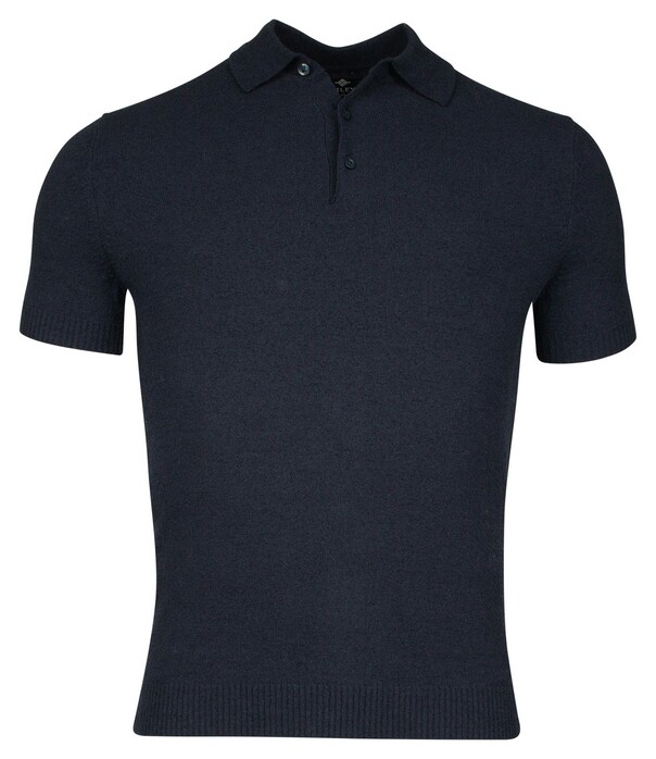 Baileys Uni Color Single Knit Polo Dark Blue