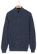 Baileys Uni Color Structure Knit Half Zip Collar Trui Dark Denim Blue