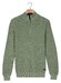 Baileys Uni Color Structure Knit Half Zip Collar Trui Misty Green