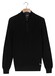 Baileys Uni Color Structure Knit Half Zip Collar Trui Navy