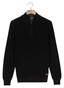 Baileys Uni Color Structure Knit Half Zip Collar Trui Navy