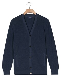 Baileys Uni Color Subtle Structure Button Closure Vest Dark Denim Blue