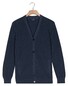 Baileys Uni Color Subtle Structure Button Closure Vest Dark Denim Blue
