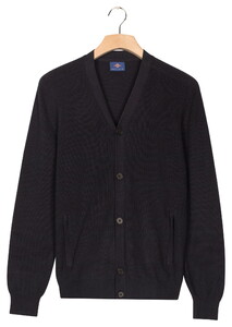 Baileys Uni Color Subtle Structure Button Closure Vest Navy