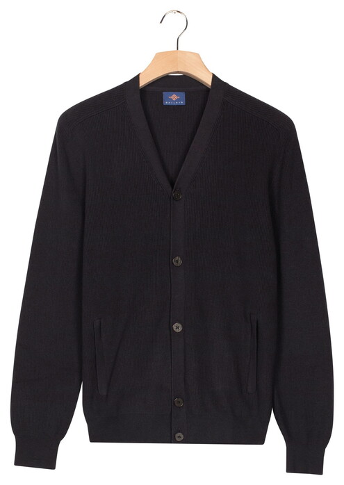Baileys Uni Color Subtle Structure Button Closure Vest Navy