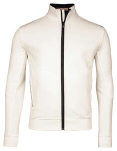 Baileys Uni Color Sweat Cardigan Zip Marshmallow