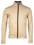 Baileys Uni Color Sweat Cardigan Zip Vest Beige