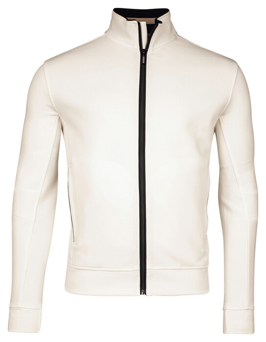 Baileys Uni Color Sweat Cardigan Zip Vest Marshmallow