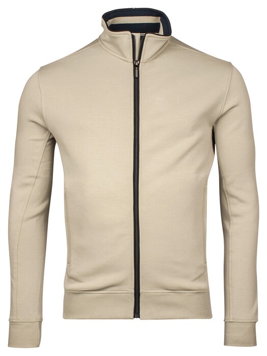 Baileys Uni Color Sweat Cardigan Zip Vest Misty Green