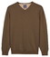 Baileys Uni Color V-Neck Pima Cotton Trui Donker Taupe