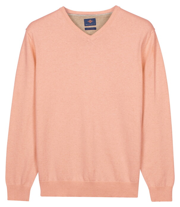 Baileys Uni Color V-Neck Pima Cotton Trui Dusty Rose
