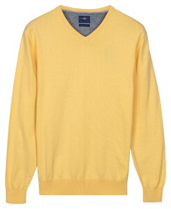 Baileys Uni Color V-Neck Pima Cotton Trui Maisgeel