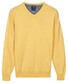 Baileys Uni Color V-Neck Pima Cotton Trui Maisgeel