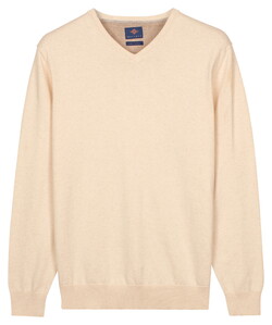 Baileys Uni Color V-Neck Pima Cotton Trui Marshmallow