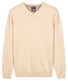 Baileys Uni Color V-Neck Pima Cotton Trui Marshmallow