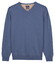 Baileys Uni Color V-Neck Pima Cotton Trui Riviera Blue
