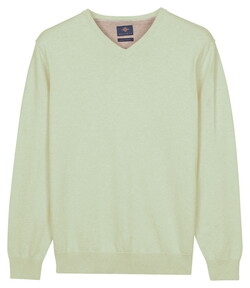 Baileys Uni Color V-Neck Pima Cotton Trui Soft Green