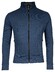 Baileys Uni Color Waffle Texture Interlock Sweat Zip Vest Deep Denim Blue