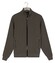 Baileys Uni Color Zipped Sweat Cardigan Fine Texture Piqué Interlock Vest Donker Taupe