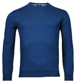 Baileys Uni Crew Neck Single Knit Pima Cotton Trui Cobalt