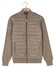Baileys Uni Fine Texture Cotton Fullzip Horizontal Quilted Vest Taupe