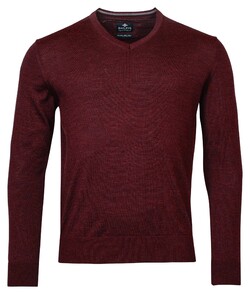 Baileys Uni Merino V-Neck Single Knit Trui Bordeaux