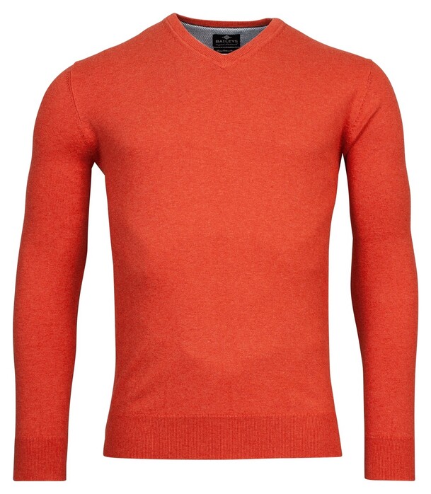 Baileys Uni V-Neck Cotton Single Knit Pullover Light Framboise