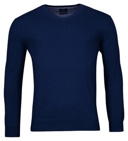 Baileys Uni V-Neck Cotton Single Knit Trui Cobalt