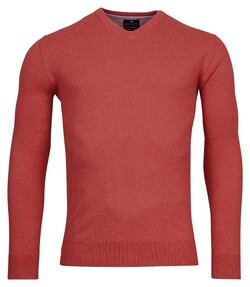 Baileys Uni V-Neck Cotton Single Knit Trui Dark Cerise