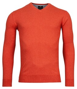 Baileys Uni V-Neck Cotton Single Knit Trui Light Framboise
