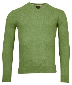 Baileys Uni V-Neck Cotton Single Knit Trui Pastel Groen