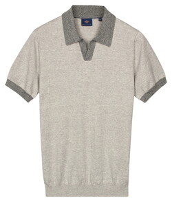 Baileys V-Collar No Button Single Jersey Knit Polo Soft Grey