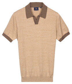 Baileys V-Collar No Button Single Jersey Knit Polo Zand