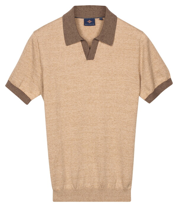 Baileys V-Collar No Button Single Jersey Knit Polo Zand