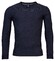 Baileys V-Neck Allover 2-Tone Structure Knit Trui Navy