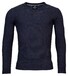 Baileys V-Neck Allover 2-Tone Structure Knit Trui Navy