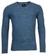 Baileys V-Neck Allover 2-Tone Structure Knit Trui Raf Blue