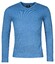 Baileys V-Neck Body And Sleeves Two-Tone Structure Jacquard Trui Bright Cobalt