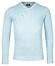 Baileys V-Neck Body And Sleeves Two-Tone Structure Jacquard Trui Midden Blauw