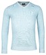 Baileys V-Neck Body And Sleeves Two-Tone Structure Jacquard Trui Midden Blauw