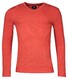 Baileys V-Neck Cotton 2-Tone Jacquard Pullover Dark Coral Melange