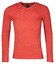 Baileys V-Neck Cotton 2-Tone Jacquard Trui Dark Coral Melange