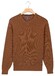 Baileys V-Neck Cotton Allover Fine Texture Two-Tone Pullover Copper
