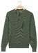 Baileys V-Neck Cotton Allover Fine Texture Two-Tone Pullover Dark Green
