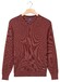 Baileys V-Neck Cotton Allover Fine Texture Two-Tone Pullover Mauve Melange